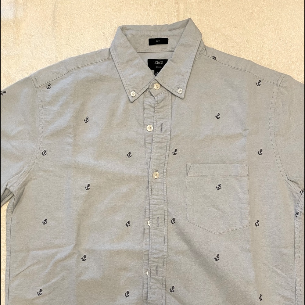 J.Crew Factory Short Sleeve Slim Fit Oxford